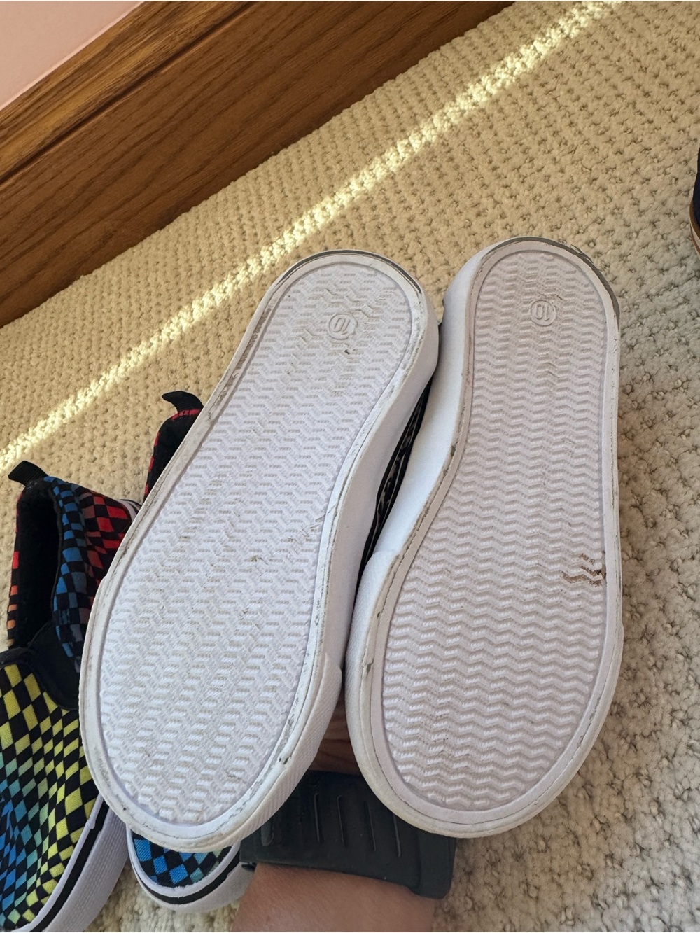Kids Slip-On Checkerboard Shoes in Multi-Color and Navy - Picture 6 of 7